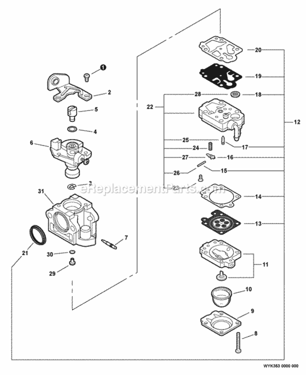 Page A Diagram and Parts List for C242 T16713001001 - T16713999999 Shindaiwa Brush Cutter