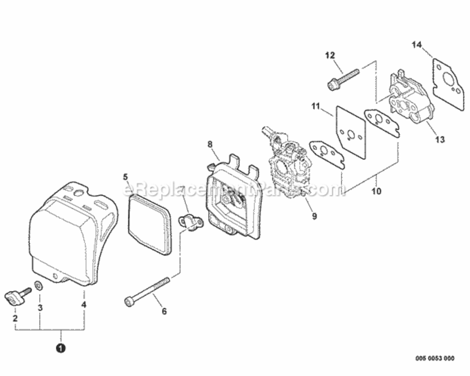 Page J Diagram and Parts List for C242 T16713001001 - T16713999999 Shindaiwa Brush Cutter
