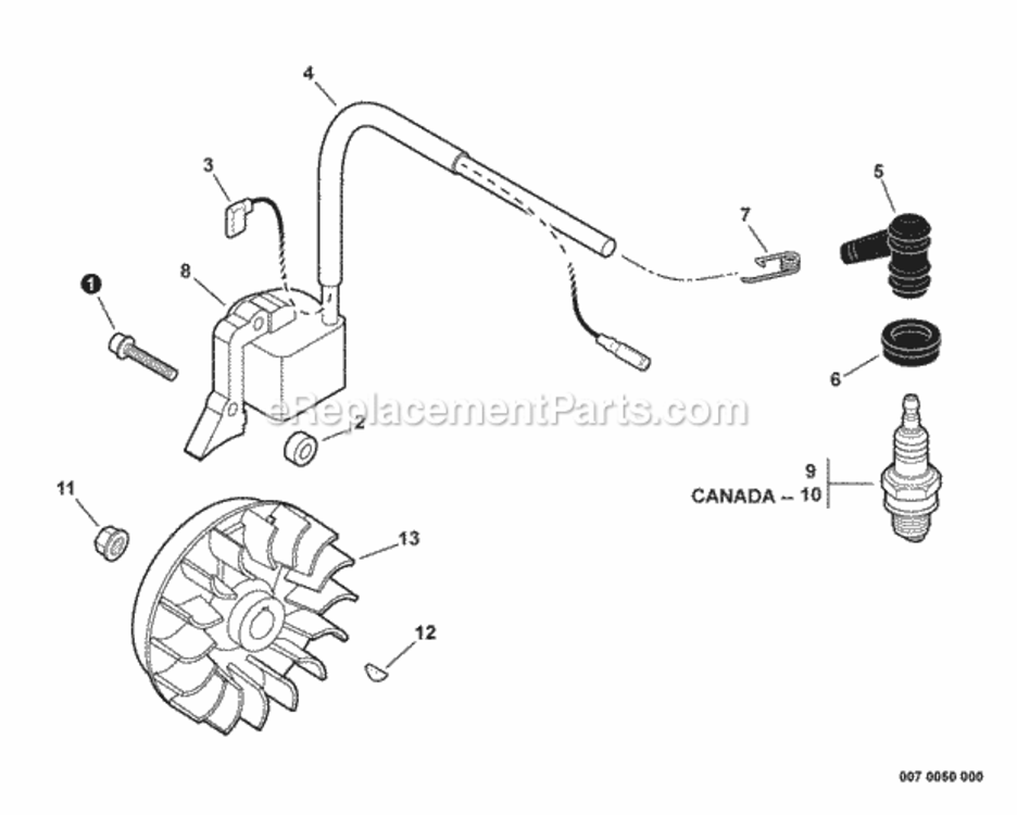 Page G Diagram and Parts List for C242 T16713001001 - T16713999999 Shindaiwa Brush Cutter