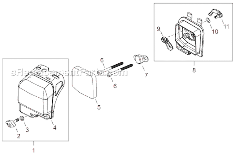 Page H Diagram and Parts List for C242  Shindaiwa Brush Cutter