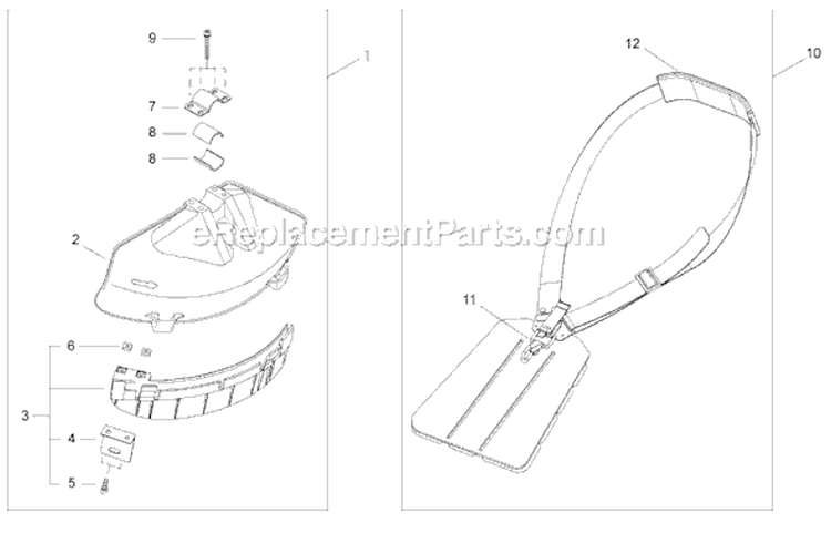 Page M Diagram and Parts List for C2510  Shindaiwa Brush Cutter