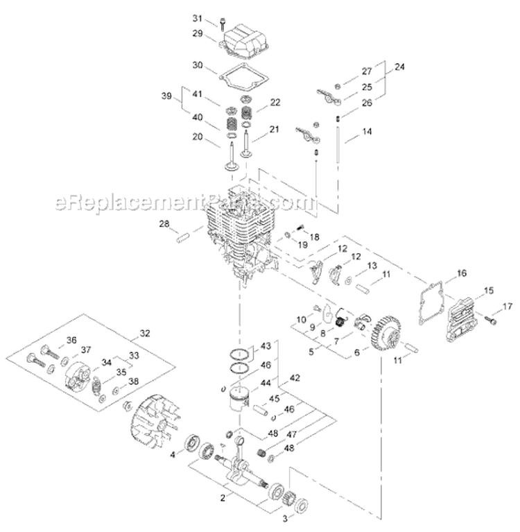 Page C Diagram and Parts List for C2510  Shindaiwa Brush Cutter