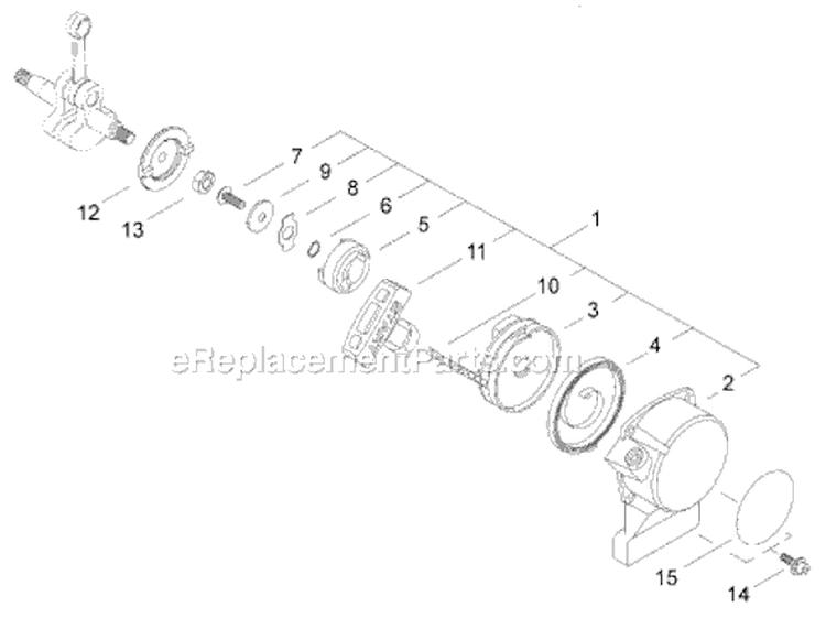 Page E Diagram and Parts List for C2510  Shindaiwa Brush Cutter