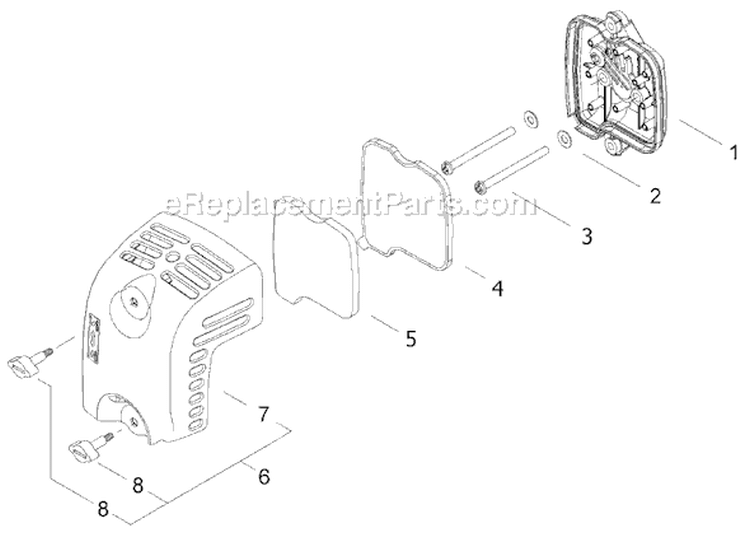 Page H Diagram and Parts List for C2510  Shindaiwa Brush Cutter