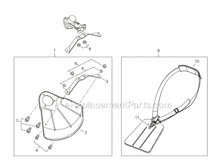 Page O Diagram and Parts List for C254 T10512001001 - T10512999999 Shindaiwa Brush Cutter
