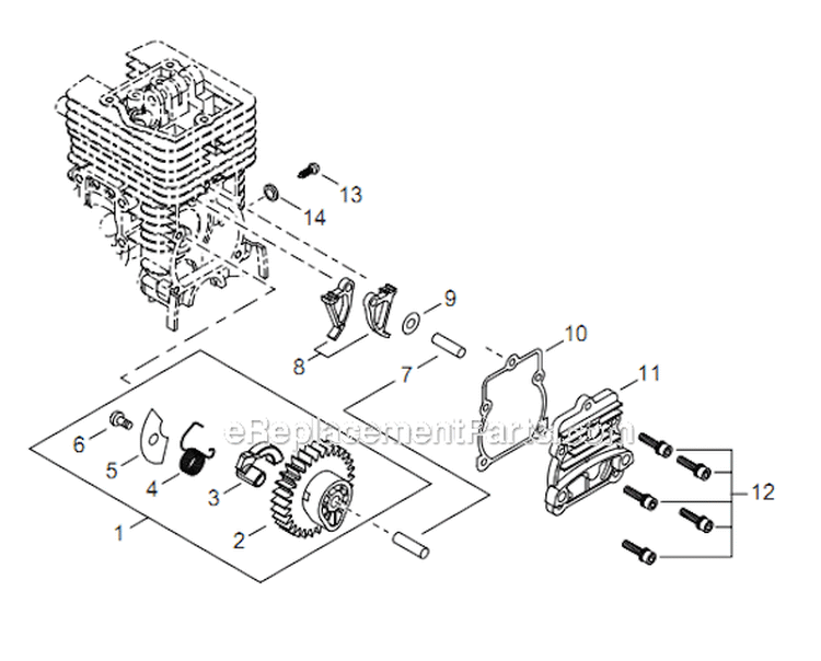 Page E Diagram and Parts List for C254 T10512001001 - T10512999999 Shindaiwa Brush Cutter