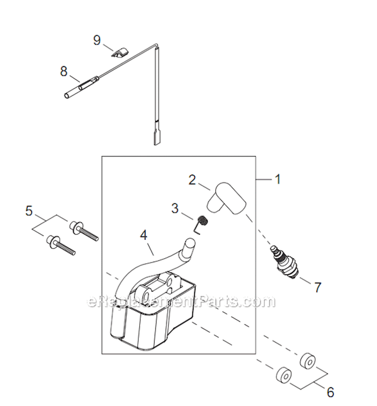 Page F Diagram and Parts List for C254 T10512001001 - T10512999999 Shindaiwa Brush Cutter