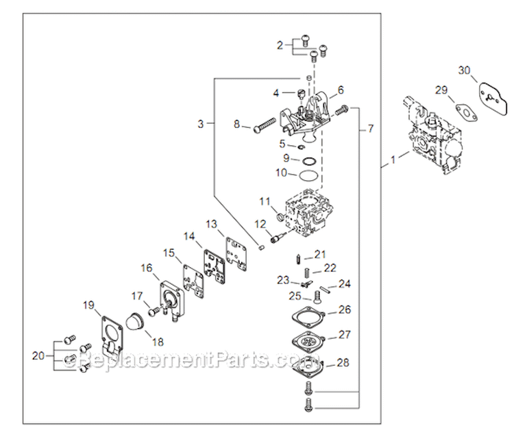 Page I Diagram and Parts List for C254 T10512001001 - T10512999999 Shindaiwa Brush Cutter
