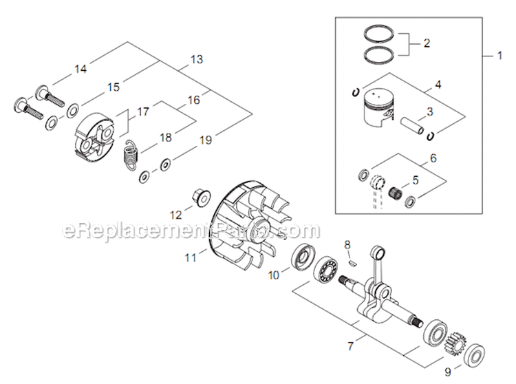 Page C Diagram and Parts List for C254 T10611001001 - T10611999999 Shindaiwa Brush Cutter