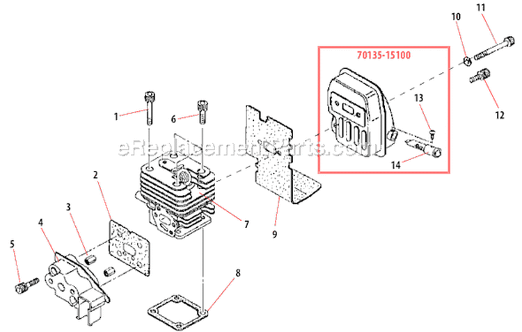 Page A Diagram and Parts List for C260  Shindaiwa Brush Cutter