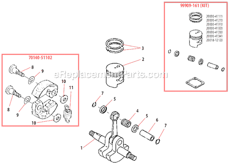 Page D Diagram and Parts List for C260  Shindaiwa Brush Cutter