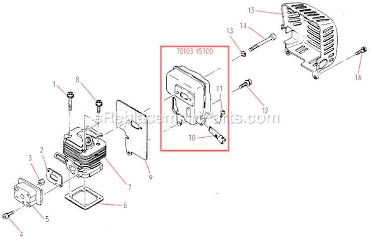 Page A Diagram and Parts List for C270  Shindaiwa Brush Cutter