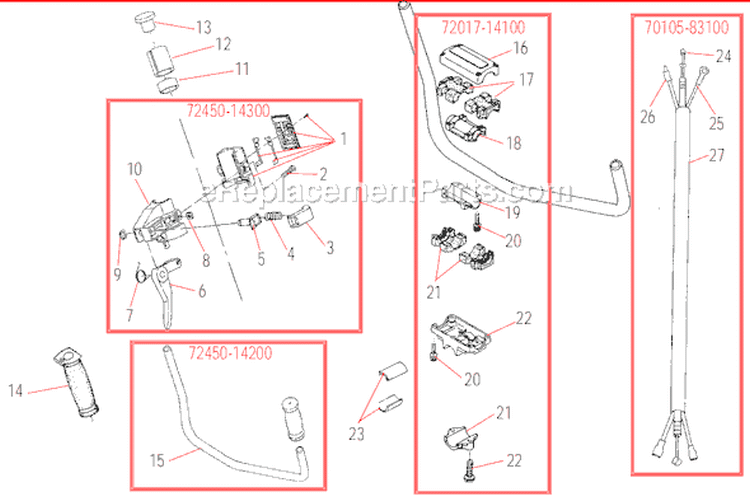 Page J Diagram and Parts List for C270  Shindaiwa Brush Cutter