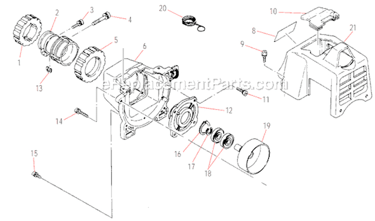 Page B Diagram and Parts List for C270  Shindaiwa Brush Cutter