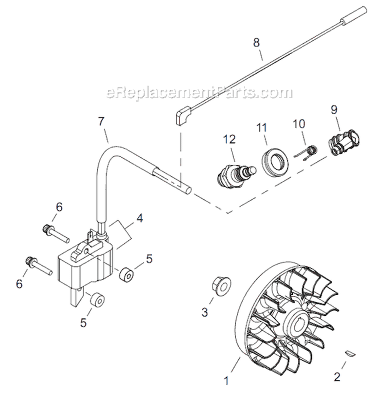 Page E Diagram and Parts List for C282  Shindaiwa Brush Cutter