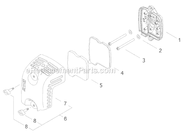Air Filter Before SN: 7089012 Diagram and Parts List for C3410  Shindaiwa Brush Cutter