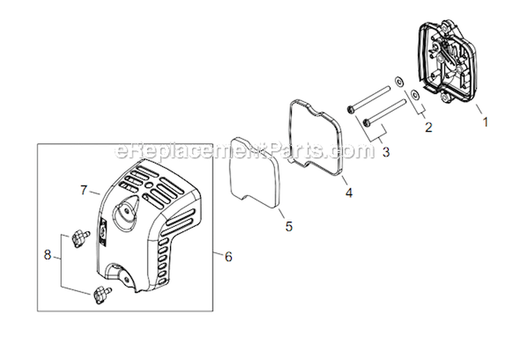 Page J Diagram and Parts List for C344 T15012001001 - T15012999999 Shindaiwa Brush Cutter