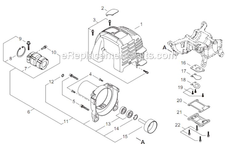 Page B Diagram and Parts List for C344 T15111001001 - T15111999999 Shindaiwa Brush Cutter