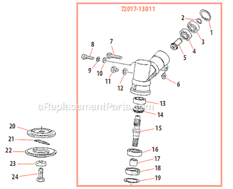 Page F Diagram and Parts List for C350  Shindaiwa Brush Cutter