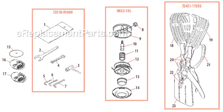 Page I Diagram and Parts List for C350  Shindaiwa Brush Cutter