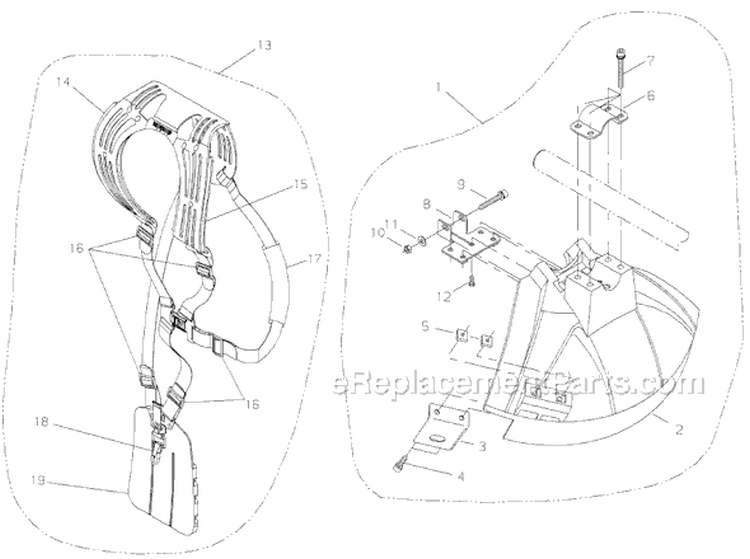 Page K Diagram and Parts List for C35LA  Shindaiwa Brush Cutter