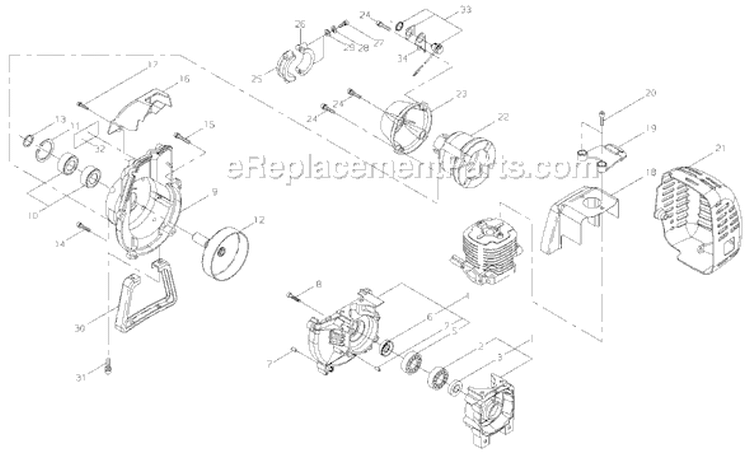 Page C Diagram and Parts List for C35LA  Shindaiwa Brush Cutter