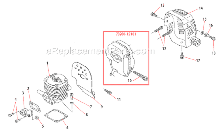 Page A Diagram and Parts List for C35  Shindaiwa Brush Cutter