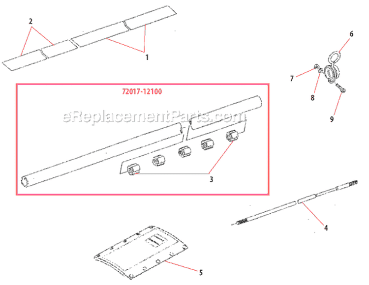 Page H Diagram and Parts List for C35  Shindaiwa Brush Cutter