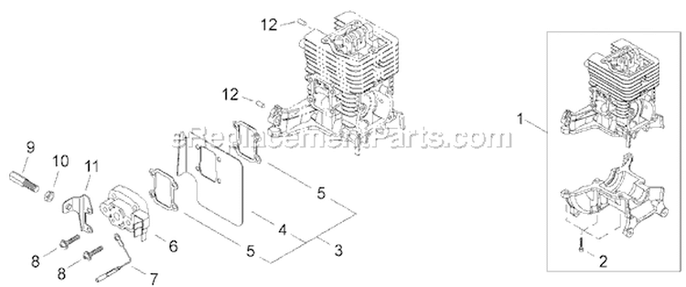 Page A Diagram and Parts List for CT2510  Shindaiwa Cultivator