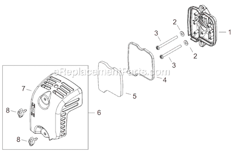 Page K Diagram and Parts List for CT2510  Shindaiwa Cultivator