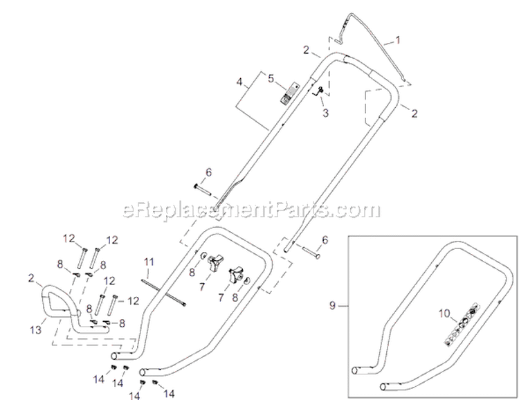 Page M Diagram and Parts List for CT2510  Shindaiwa Cultivator