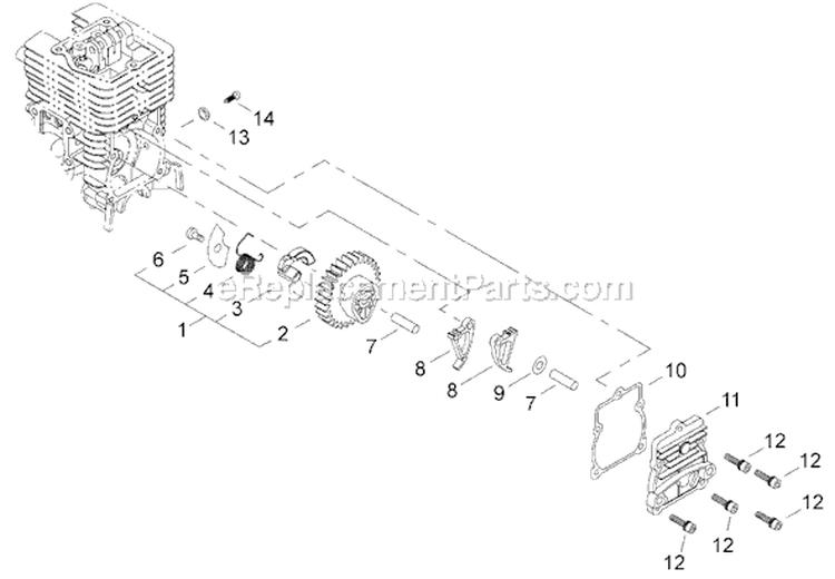 Page E Diagram and Parts List for CT2510  Shindaiwa Cultivator
