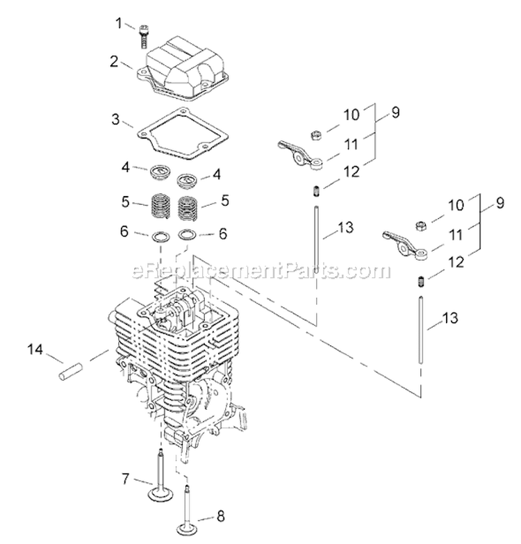 Page F Diagram and Parts List for CT2510  Shindaiwa Cultivator