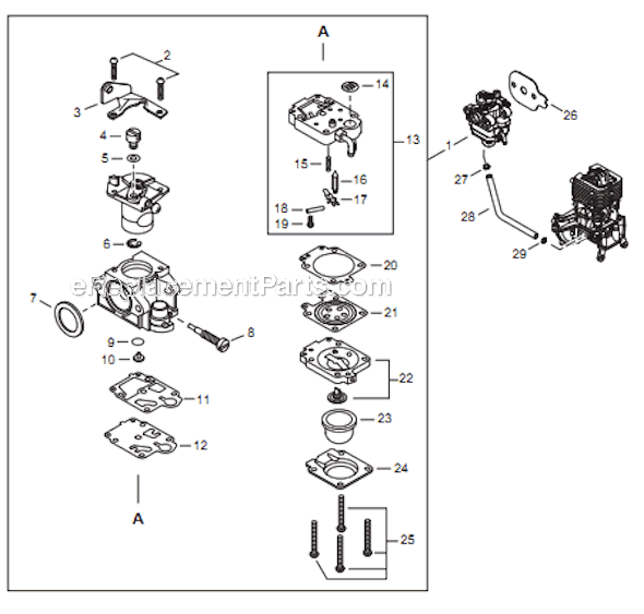 Page I Diagram and Parts List for PS344 T15312001001 - T15312999999 Shindaiwa Power Broom