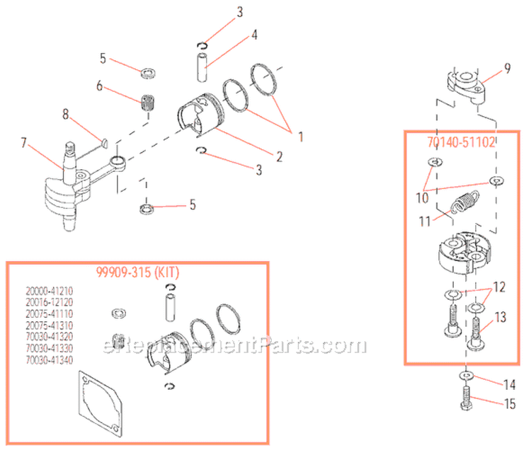 Page D Diagram and Parts List for DH230  Shindaiwa Hedge Trimmer