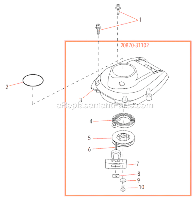 Page F Diagram and Parts List for DH230  Shindaiwa Hedge Trimmer