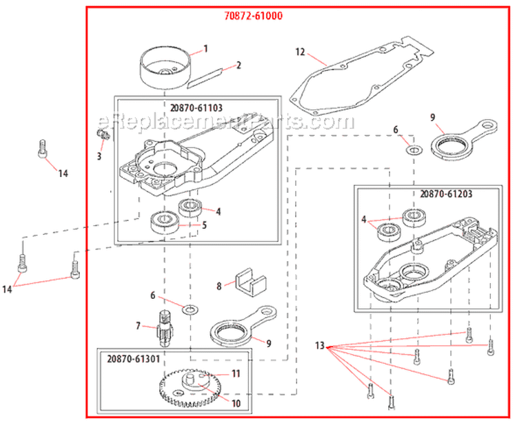 Page K Diagram and Parts List for DH231  Shindaiwa Hedge Trimmer