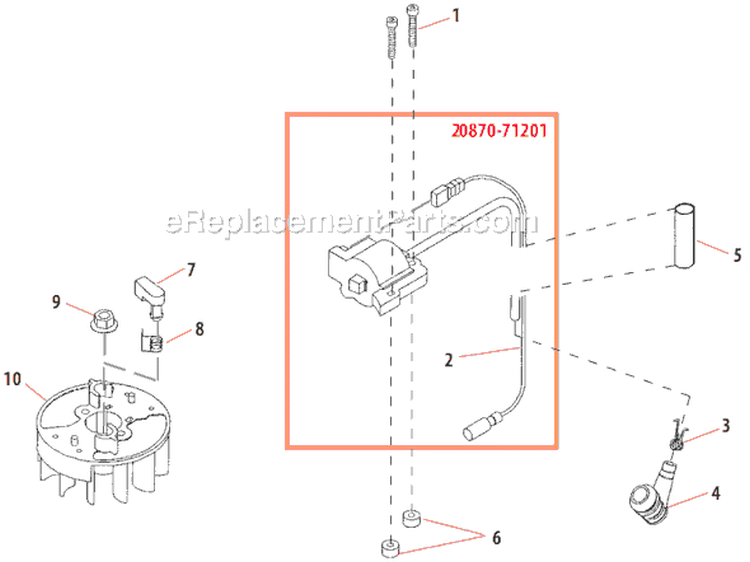 Page E Diagram and Parts List for DH231  Shindaiwa Hedge Trimmer