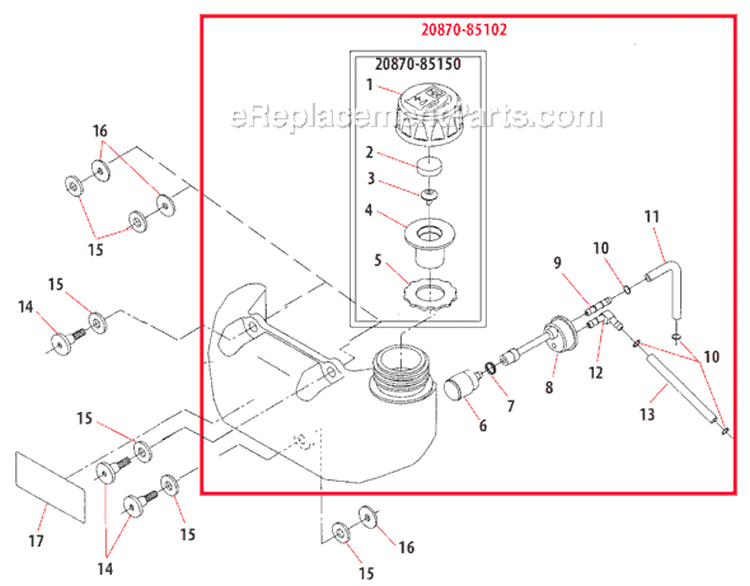 Page G Diagram and Parts List for DH231  Shindaiwa Hedge Trimmer