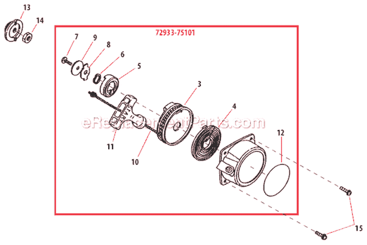 Page F Diagram and Parts List for EB240S  Shindaiwa Leaf Blower / Vacuum