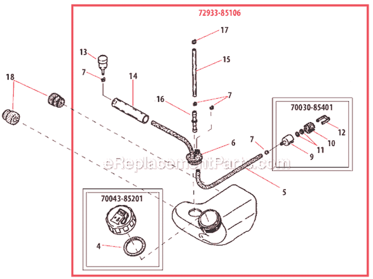 Page H Diagram and Parts List for EB240S  Shindaiwa Leaf Blower / Vacuum