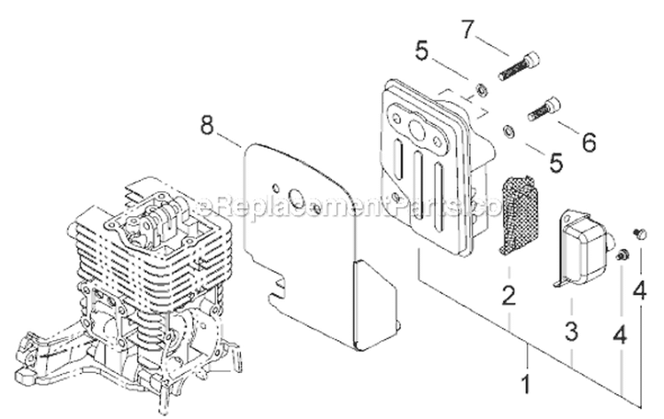 Page B Diagram and Parts List for EB2510  Shindaiwa Leaf Blower / Vacuum