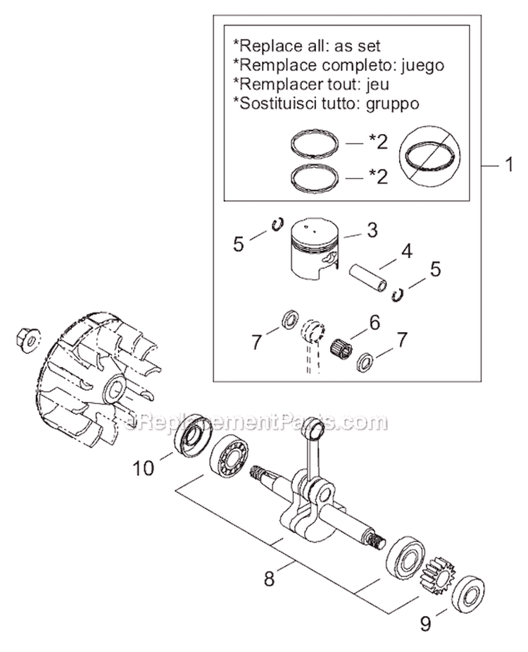 Page D Diagram and Parts List for EB2510  Shindaiwa Leaf Blower / Vacuum
