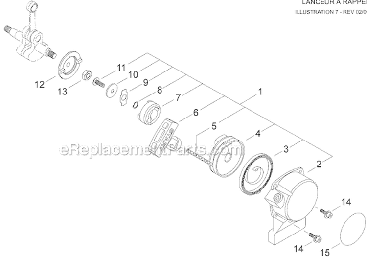 Page G Diagram and Parts List for EB2510  Shindaiwa Leaf Blower / Vacuum