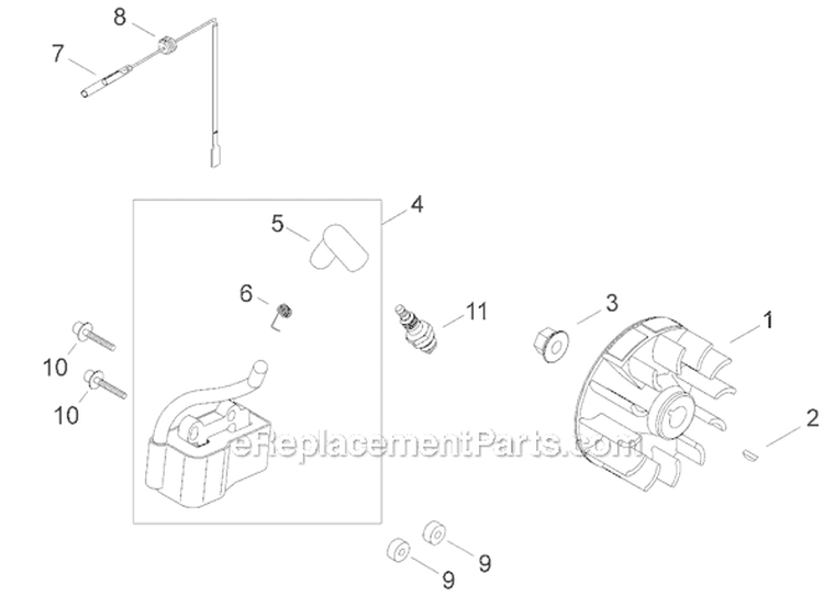 Page H Diagram and Parts List for EB2510  Shindaiwa Leaf Blower / Vacuum