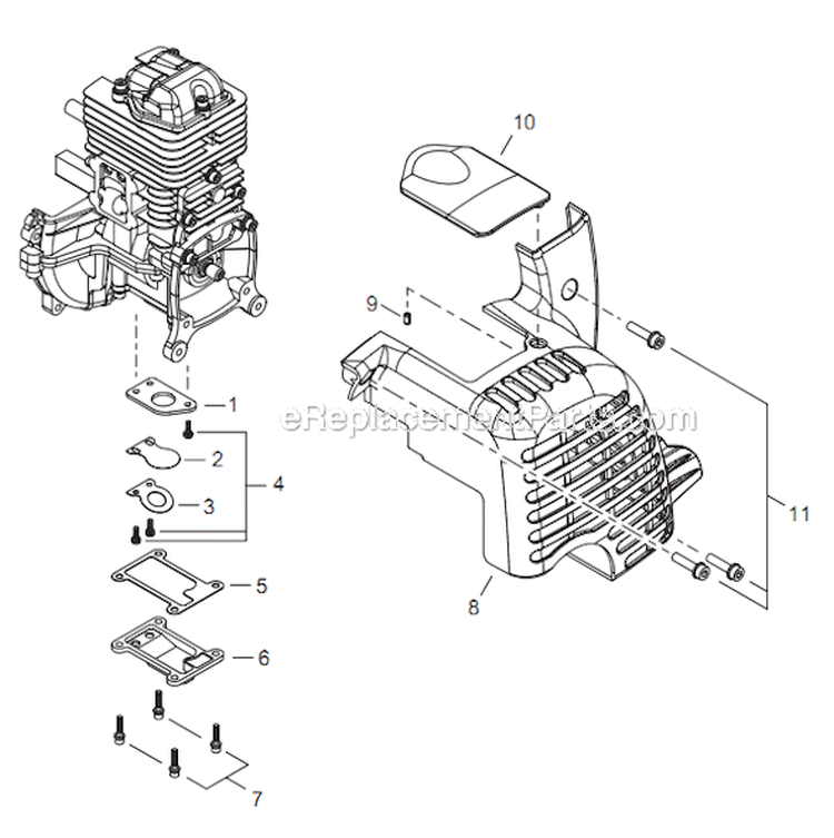 Page B Diagram and Parts List for EB254 T10812001001 - T10812999999 Shindaiwa Leaf Blower / Vacuum