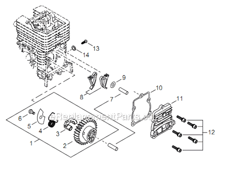 Page D Diagram and Parts List for EB254 T10812001001 - T10812999999 Shindaiwa Leaf Blower / Vacuum