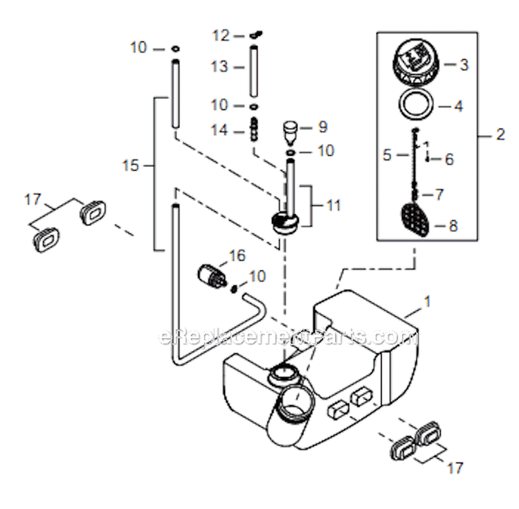 Page I Diagram and Parts List for EB254 T10812001001 - T10812999999 Shindaiwa Leaf Blower / Vacuum