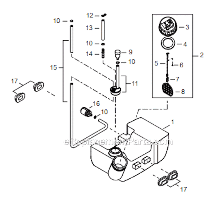Page I Diagram and Parts List for EB254 T10911001001 - T10911999999 Shindaiwa Leaf Blower / Vacuum