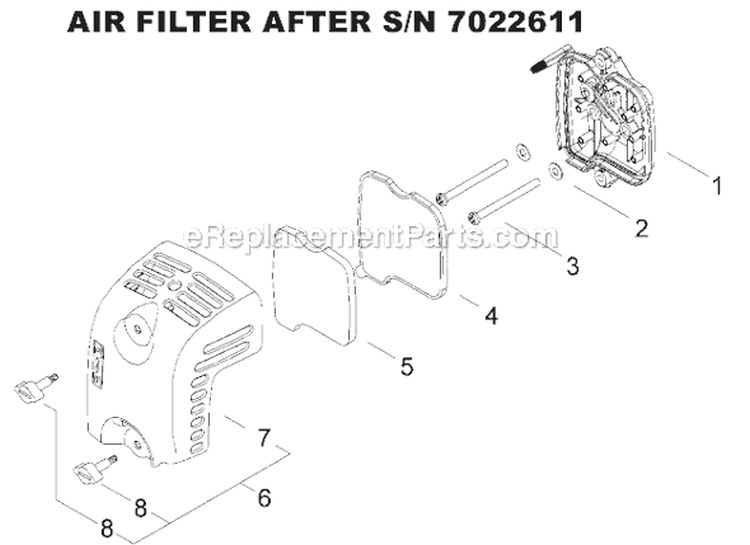 Page L Diagram and Parts List for EB3410  Shindaiwa Leaf Blower / Vacuum